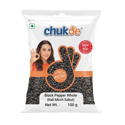 Chukde Spices Black Pepper/Kali Mirch Sabut 100gm