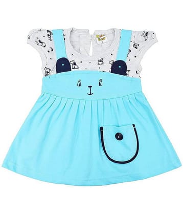 NammaBaby Baby Girls Cotton Blend Dresses ( Blue )