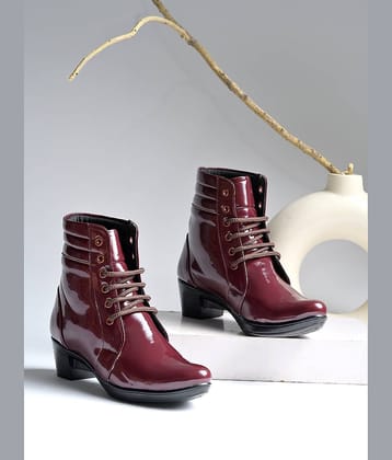 Shoetopia Red Women's Ankle Length Boots