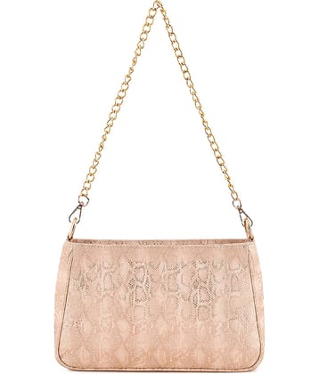 Lychee Bags Sling Bag PU Set of 1 ( Peach )