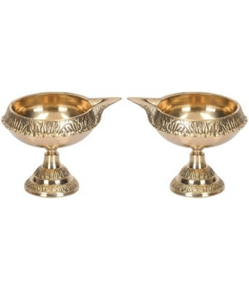 Art N Hub Brass Table Diya - Pack of 2