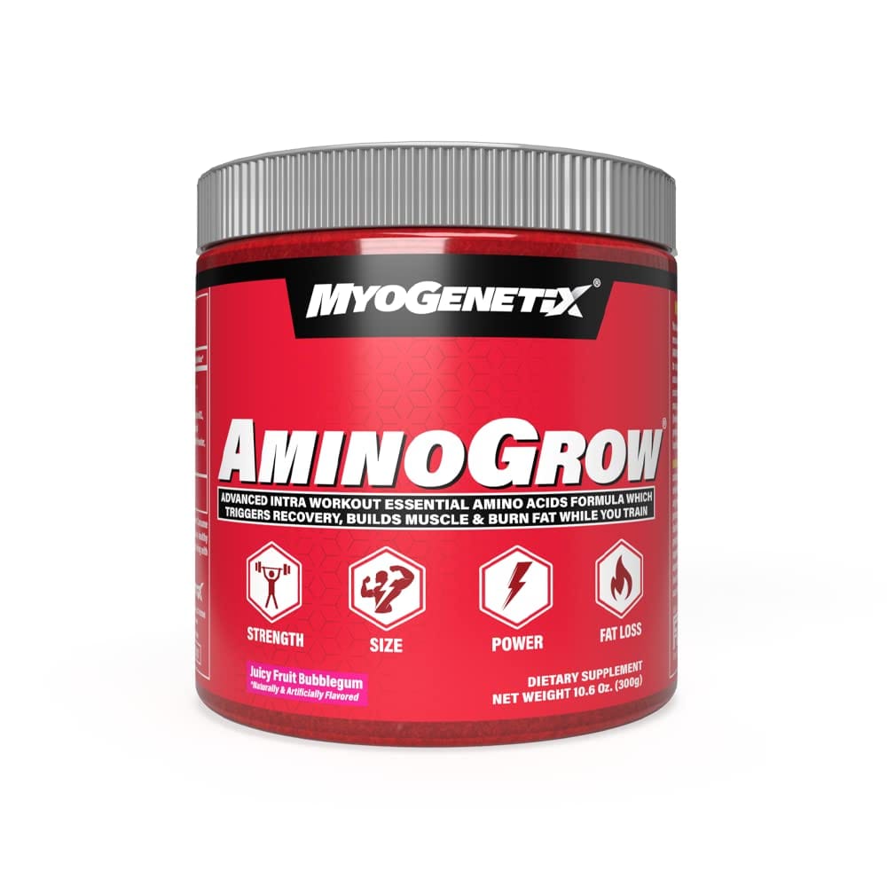 Myogenetix Amino Grow, Essential Amino Acids, 60 servings-Juicy Fruit Bubblegum