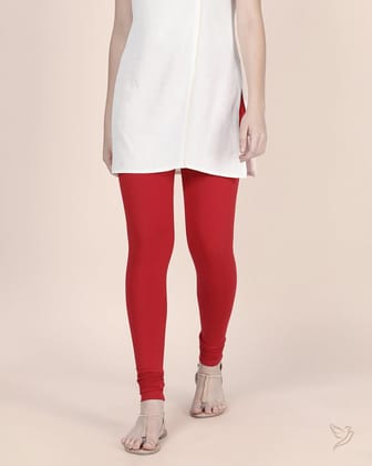 Cotton Churidar Legging - Lip Stick-S / Lip Stick