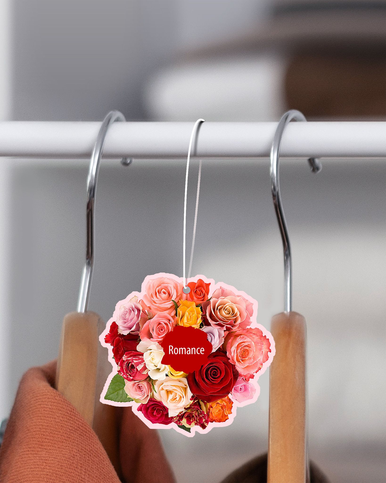 3-Pack Scented Paper Hanging Sachet - (Romance) French Rose