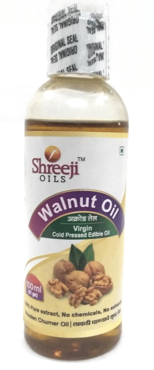 Shreeji Oils Walnut Virgin Cold Pressed Edible Oil, 100 ml