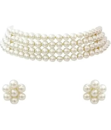 Samridhi DC Silver Alloy Necklace Set ( Pack of 1 )