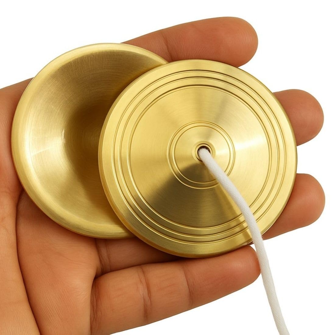 MAYAPURI Manjeera (3 Inches, Pair) Traditional Indian Hand Cymbals for Bhajan, Kirtan, Puja & Folk Music