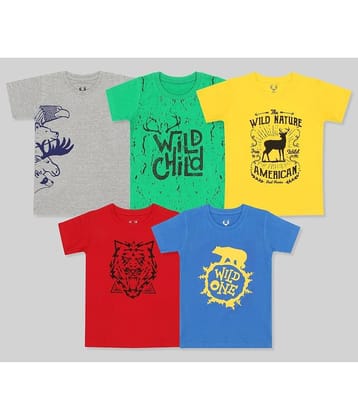 E1K Pack of 3 Boys Cotton T-Shirt ( Multicolor )