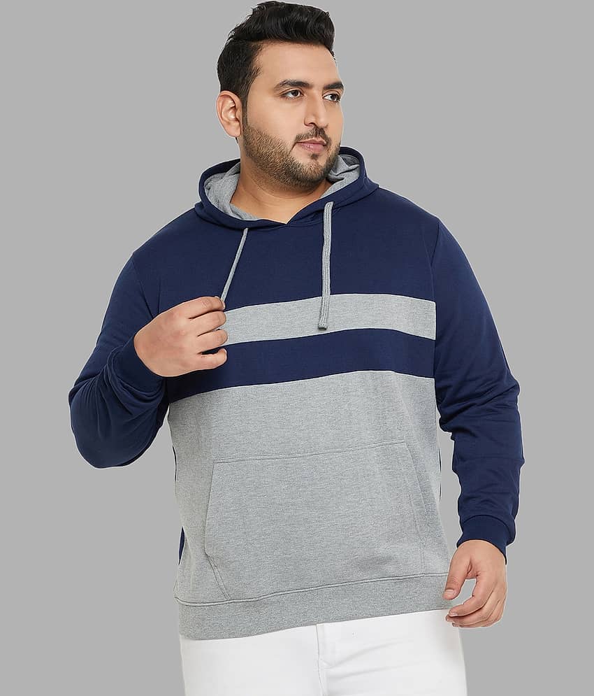 AUSTIVO Fleece Hooded Men's Sweatshirt - Grey ( Pack of 1 )