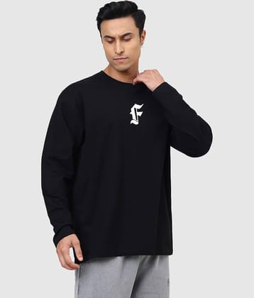 Fuaark Black Cotton Oversized Fit Men's Sports T-Shirt ( Pack of 1 )