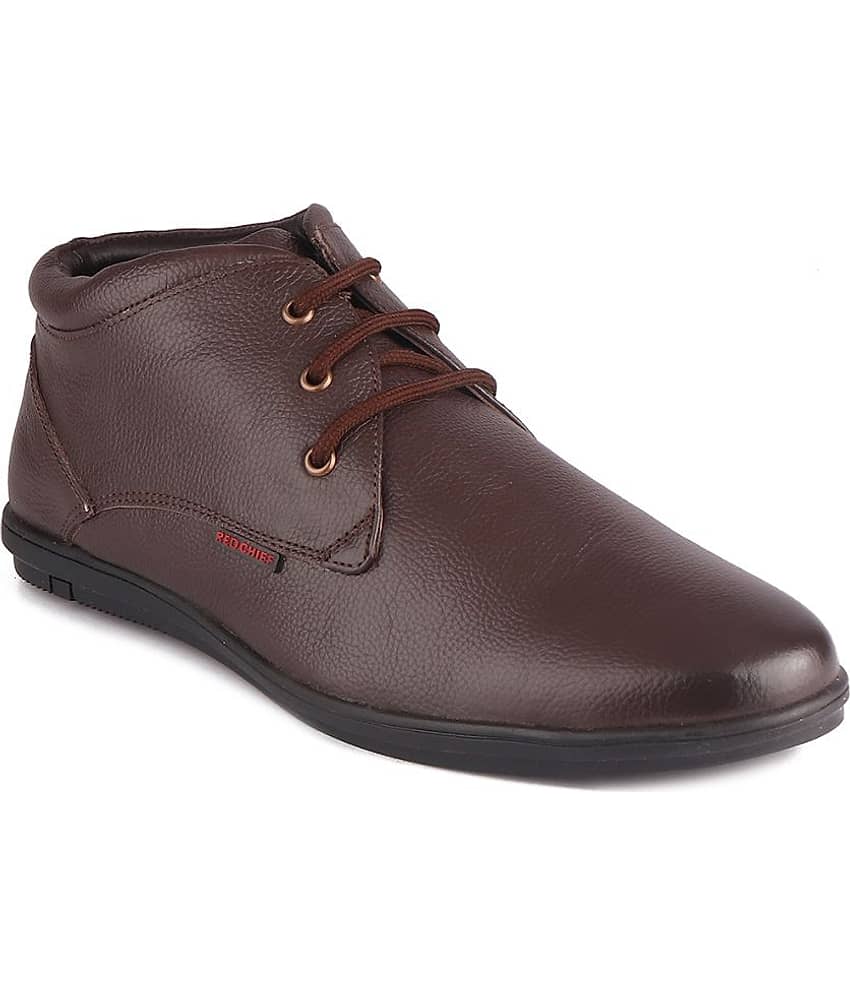 Red Chief Brown Men's Derby Formal Shoes
