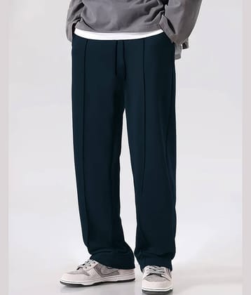 Eyebogler Blue Cotton Blend Men's Trackpants ( Pack of 1 )