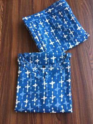 Positive Plus - Blue - Cord Set - Pure Cotton-38 - M
