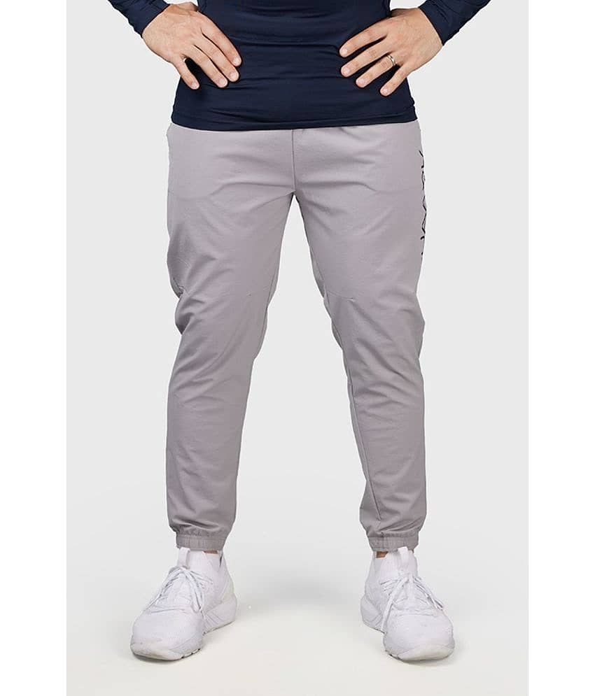 Fuaark Light Grey Nylon Men's Sports Joggers ( Pack of 1 )