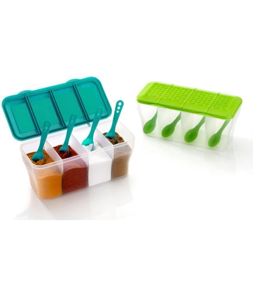 OFFYX - Kitchen Spice Rack PET Multicolor Spice Container ( Set of 2 )