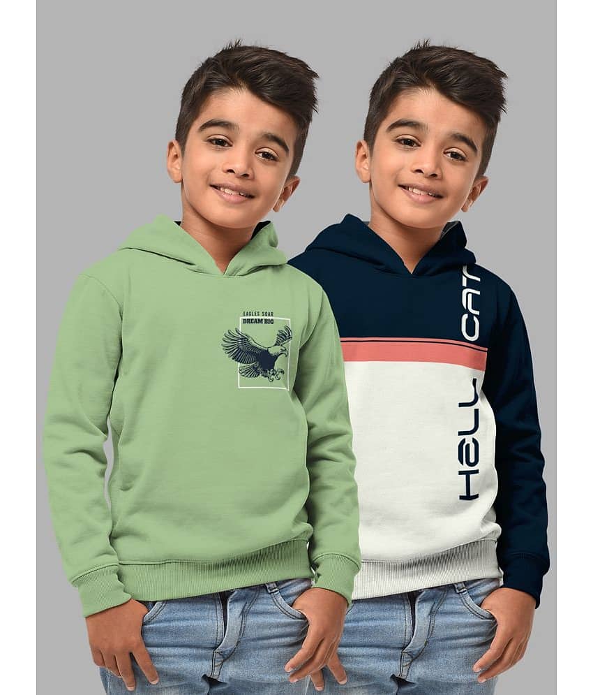 HELLCAT Pack of 2 Boys Cotton Blend Sweatshirt ( Multicolor3 )