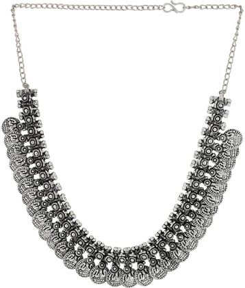 VIRAASI - Silver Brass Necklace ( Pack of 1 )