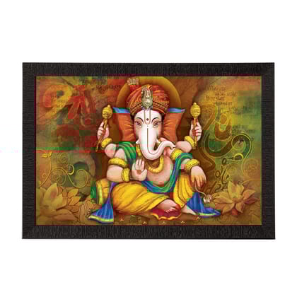 Lord Ganesha Satin Matt Texture UV Art Painting