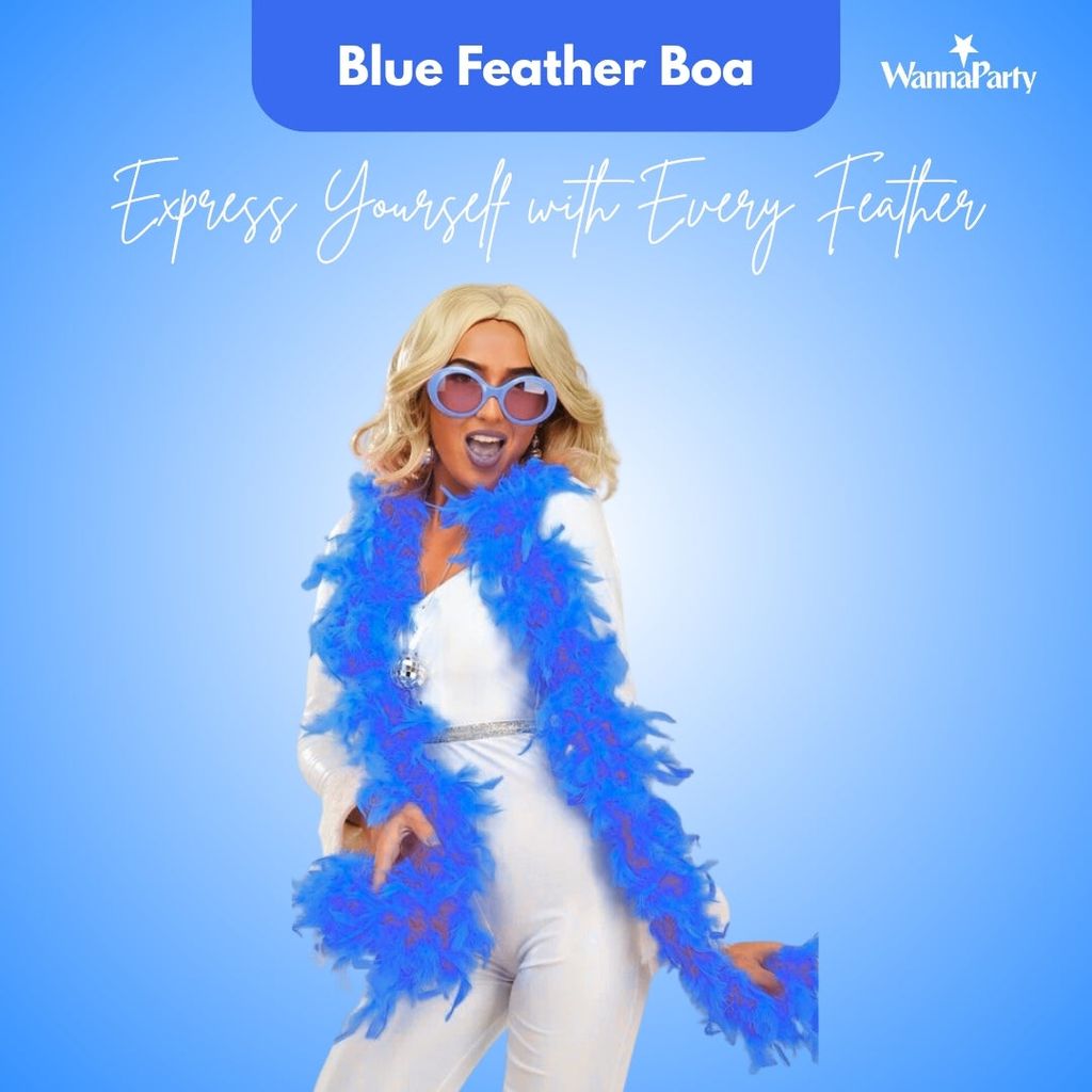 Feather Boa Blue