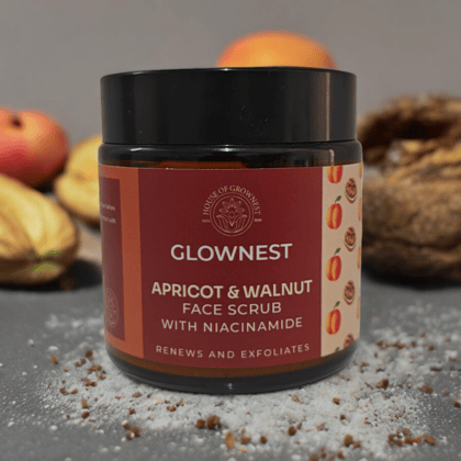 Glownest Bioenzyme Based Apricot & Walnut Face Scrub with Niacinamide (100g)
