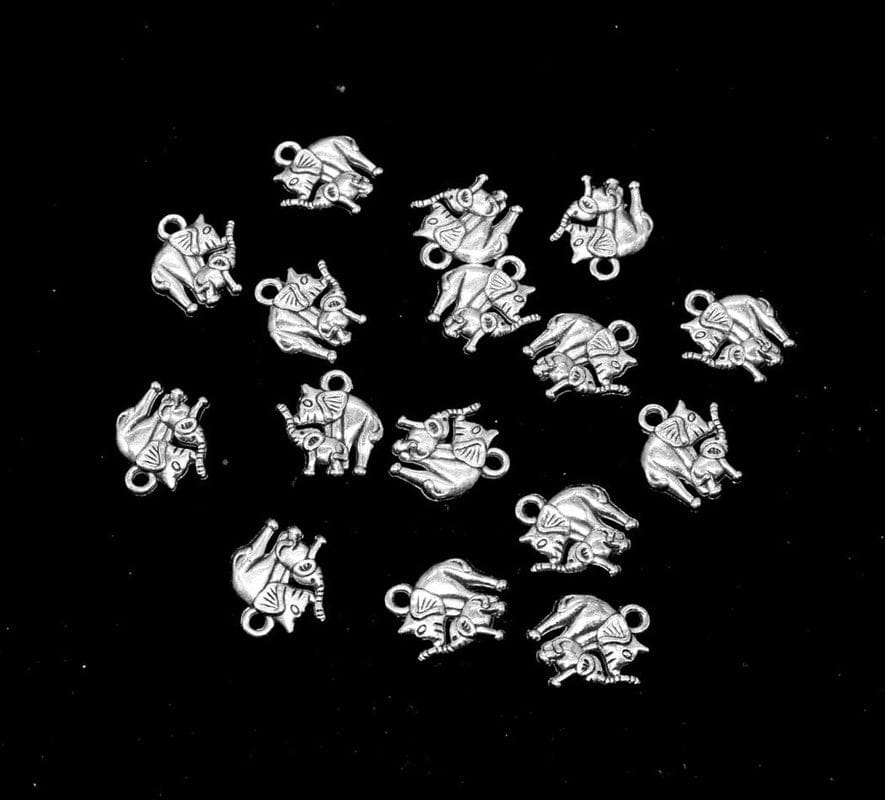 Silver Mini Metal Alloy Charms Silver Smooth Finish Use For Jewelry Makings , CHS-058-Per Packet of Approx 45 Pcs (50 Gram) / 16X14 MM
