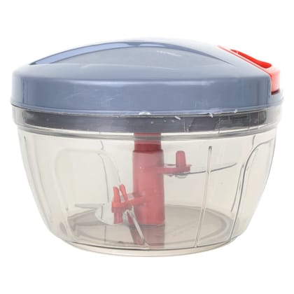 FAIRBIZPS Plastic Vegetable Chopper Manual Vegetables and Dry Fruits Hand Cutter with 3 Stainless Steel Sharp Blade