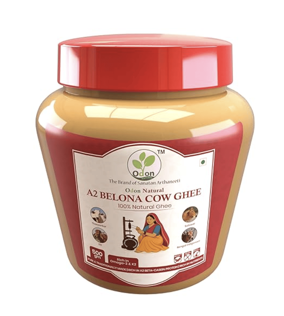 ODON NATURAL A2 Belona Gir Cow Ghee ,100% Pure & Traditional Ghee ,Rich in A2 Beta-Casein Protein, Nutrients & Healthy Fats ,Supports Digestion, Bone Strength & Immunity,Premium Desi Cow Ghee