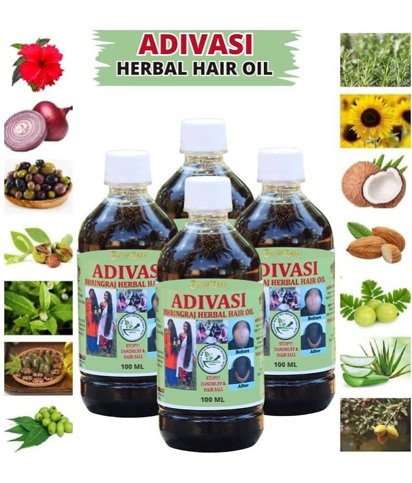 Growkesh Hair Growth Bhringraj Oil 100 ml each ( Pack of 4 )