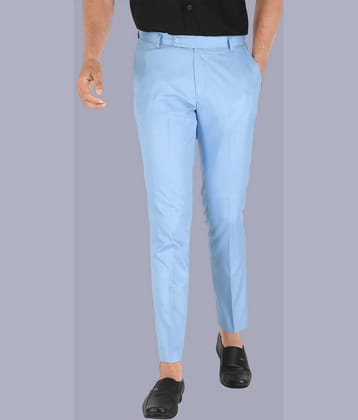 CLARE&CLARA Light Blue Slim Formal Trouser ( Pack of 1 )
