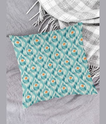 Houzzcode - Water Repellent Sky Blue Polyester Pillow Covers 40x40x3 ( Pack of 1 )
