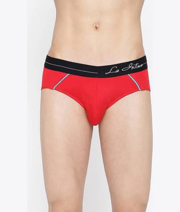 La Intimo Pack of 1 Cotton Briefs For Men's ( Red )