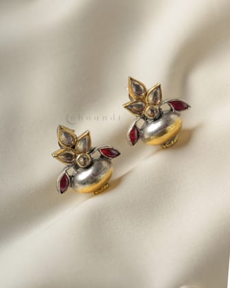 Gold Polish Silver Earrings CHE1720