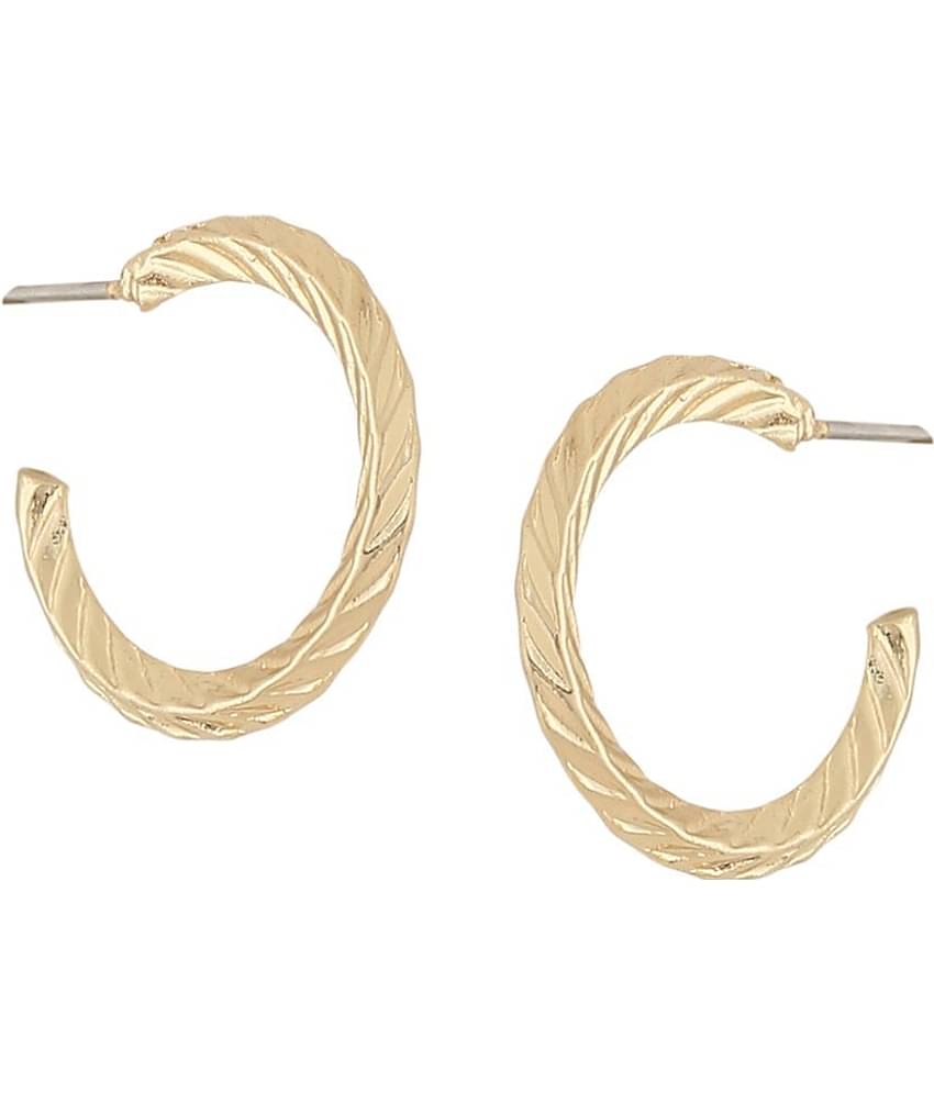 VIRAASI - Golden Hoops Earrings ( Pack of 1 )