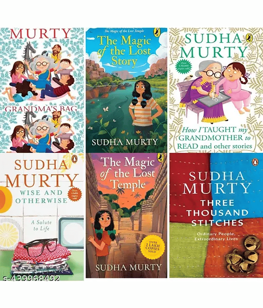 Sudha Murty (Wise and Otherwise: +The Magic of the Lost Temple+Three Thousand Stitches+Grandma's Bag of Stories++The Magic of the Lost Story)