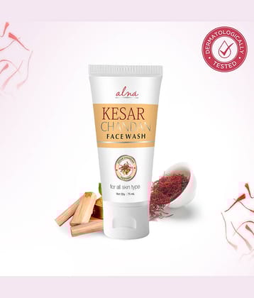 Alna Kesar Chandan Face Wash 75ml For All Skin Type , Pack of 1