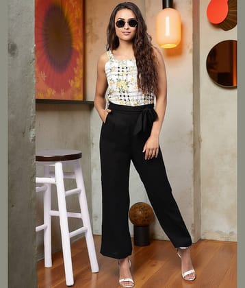 Pannkh White Polyester Jumpsuit - Single