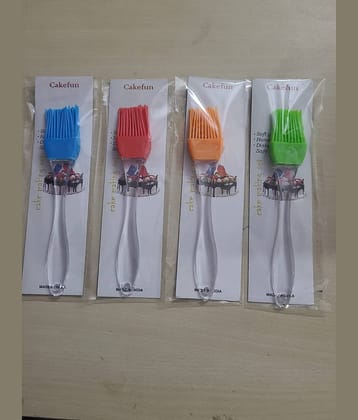 Pastry Brush | Multi-Purpose Silicone Durable Easy Use | Oil Cooking Brush for Grilling, Tandoor, Cooking, Baking | Brush for Cooking | Cooking Tools | Multicolor - Pack of 2
