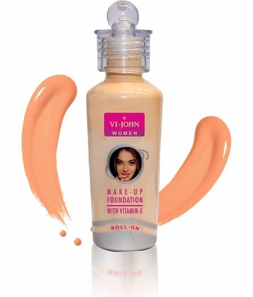 VI-JOHN Make-UP Roll-On Foundation With Vitamin E 60ml (420ml) - Pack of 7
