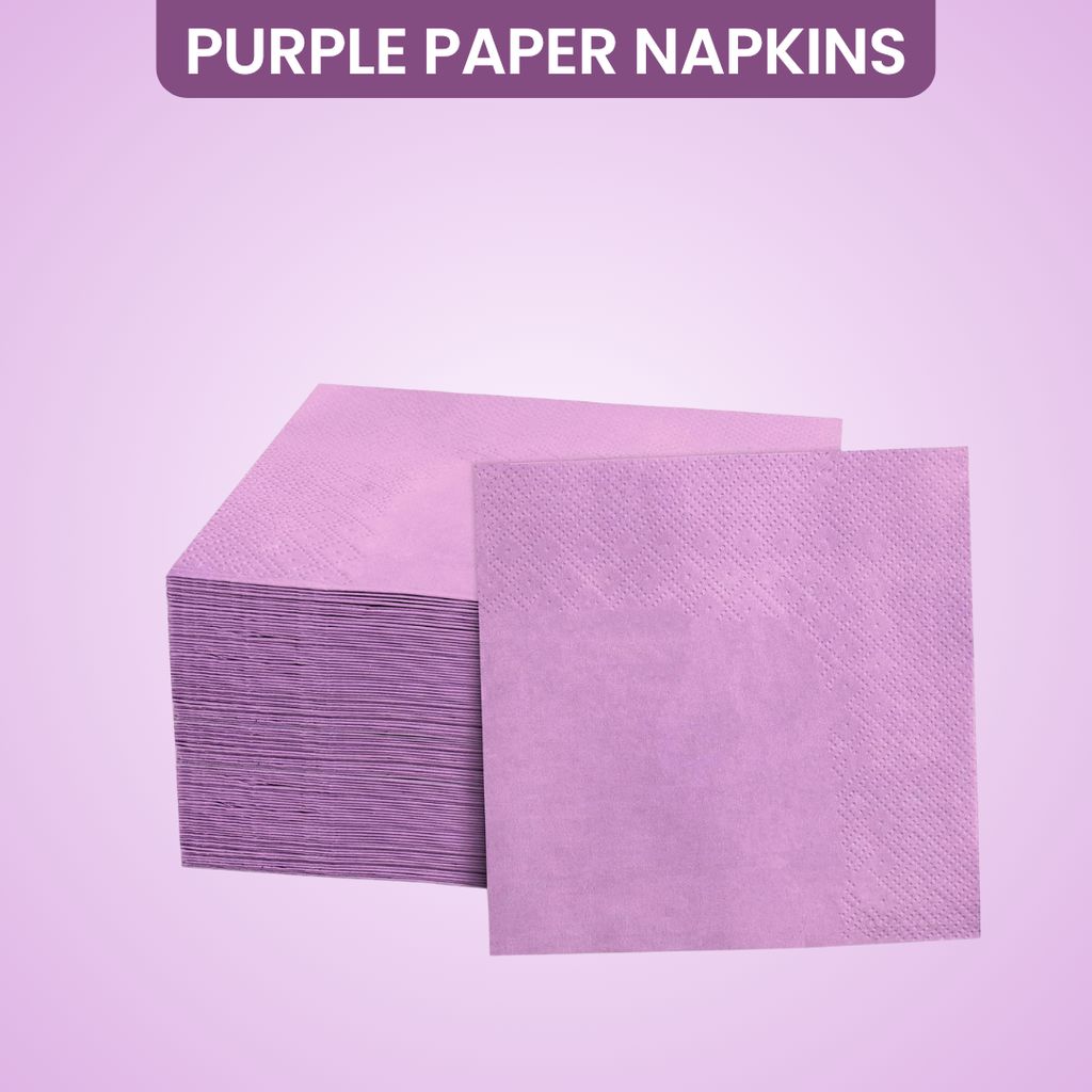 Purple Paper Napkins - 20PC - Party and Festive Needs | Buy online on ZillyBuy
