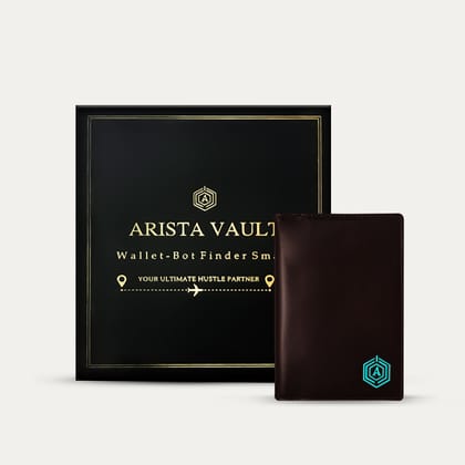 Arista Vault Brown Solid Passport Holder