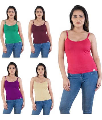 Renox Pack of 5 Cotton Slip ( Pink )