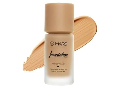 MARS SPF50 PA++++ High Coverage Liquid Foundation 40ml - Shade-5.5