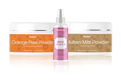Rosewater-Multani-Mitti-Orange-peel-powder -prevent-acne-pimples-blemishes-toner-skin-cleanser