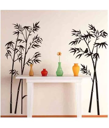 Print Mantras Two Black Tree Nature Sticker ( 130 x 165 cms )