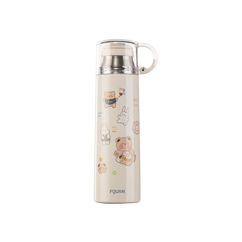 Candy Color Stainless steel insulated bottles with Drinking Cup - 520ml-off White