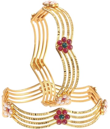 Jewar Mandi - Gold Kada Set ( Pack of 1 )