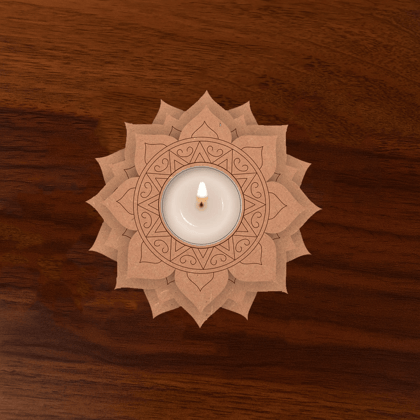 Dbeautify's DIY MDF Mandala Tea-Light Candle Holder