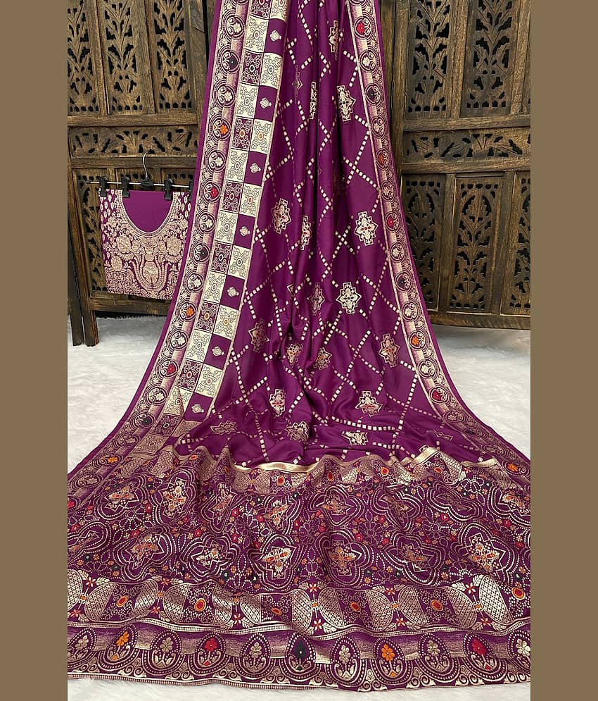 fab woven Kanjivaram Silk Woven Saree With Unstitched Blouse Piece ( Teal )