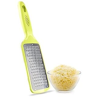 Stainless Steel Cheese Grater and Lemon Zester for Kitchen- Cheese Lemon Ginger Garlic Chocolate Vegetables and Fruits Shredder with Protective Cover Adrak Grater Dishwasher Safe