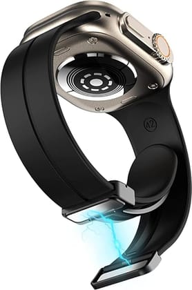 Black Magnetic Clasp Adjustable Strap For Apple Watch SERIES 4 (42mm/44mm/45mm/46mm/49mm)